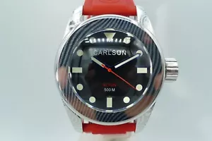 CARLSON RONIN 500M DAMASCUS STEEL DIVER SWISS ETA 2824 47MM VDB KAVENTSMANN NEW - Picture 1 of 10