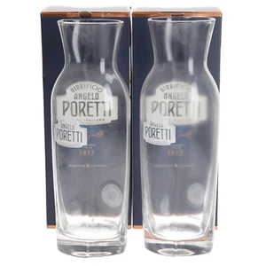 2 x Angelo Poretti Italian 1L Clear Decanter Carafe Pitcher In Gift Box. Bar - Picture 1 of 5