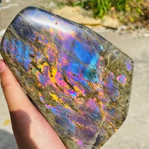 3.55lb Large Natural Purple Labradorite Quartz Crystal Display Specimen Healing - Picture 1 of 9