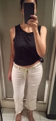 Mujer Rampage Pantalón Capri Blanco Talla 5 Foto 1 de 2