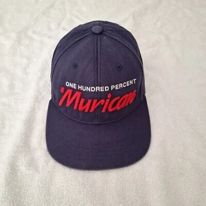 USA 100 % Murican Mütze Herren Einheitsgröße Druckknopflasche patriotische amerikanische Baseballkappe H5 - Bild 1 von 11