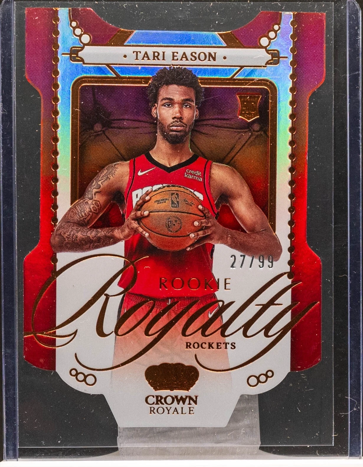 Tari Eason 2022-23 Crown Royale 17 Die-Cut Rookie Royalty RC 27/99 Rockets