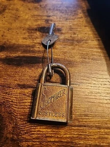 Vintage SLAYMAKER Rustless Padlock Brass with Key, Lock Works - Picture 1 of 3