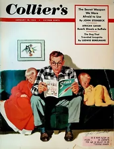 Collier's January 10 1953 John Steinbeck Jane Wyman Bob Cousy Euchre - Imagen 1 de 3