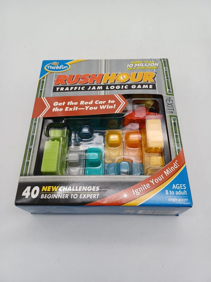 Rush Hour Traffic Jam Logic Game 40 New Challenges New Sealed Thinkfun - Image 1 of 2