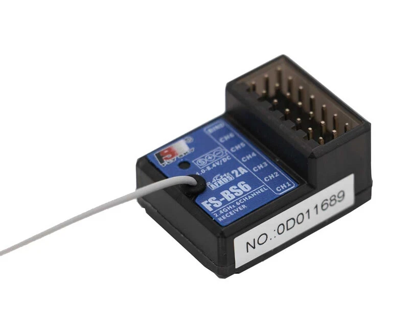 FlySky FS650 Ricevente BS6 6 ch 2,4 GHz con giroscopio x GT5 modellismo