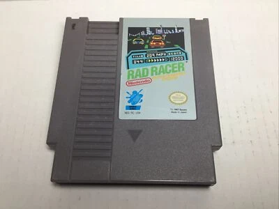 1987 Original Nintendo NES Rad Racer Game Cart Tested - Image 1 of 3
