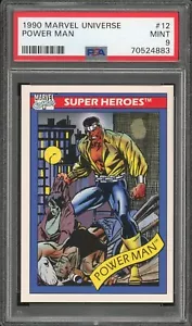 1990 Marvel Universe #12 Power Man PSA 9 Mint - Picture 1 of 2