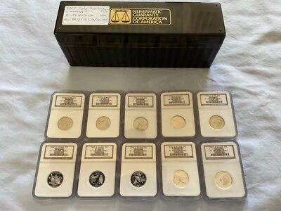 Year 2002 United States mint state quarters a lot of 10 graded by NGC - Image 1 of 3