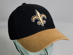 New Orleans Saints NFL Reebok Youth Flex Hat Cap (Black/Gold) NWT Youth One Size - Picture 1 of 7