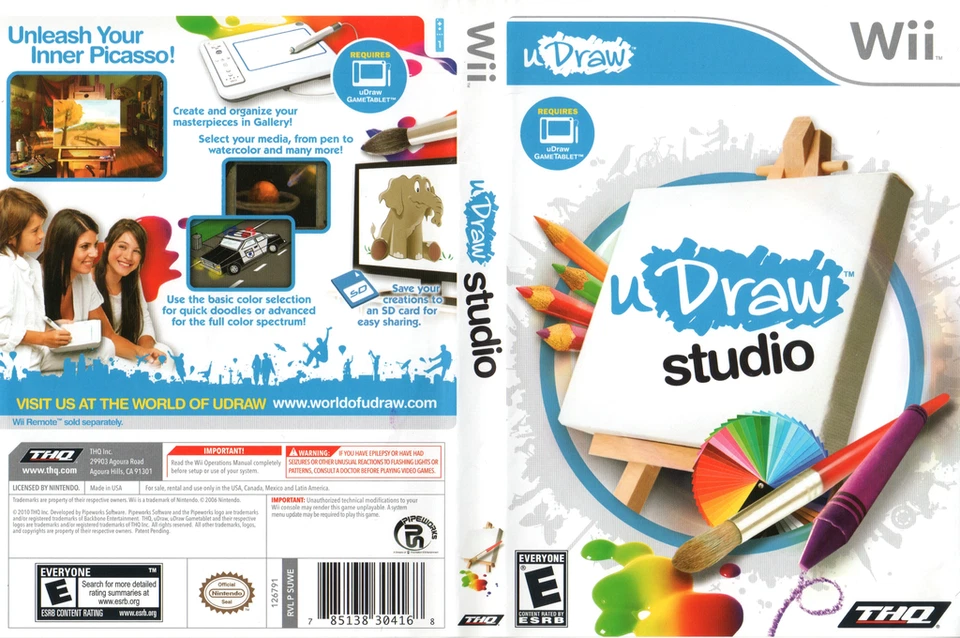 *BARGAIN* DISC ONLY - u Draw uDraw - Art Game - Nintendo Wii - Image 1 of 1