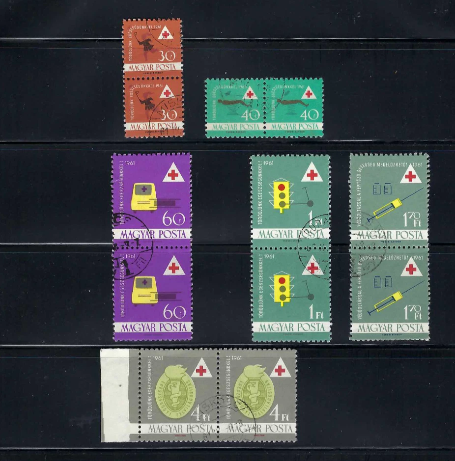 ''CRUZ ROJA SC1366-1371 {8} HUNGRÍA 1961 Foto 1 de 1