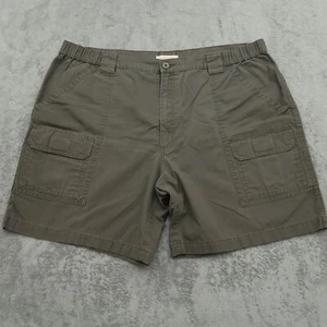 Savane Cargo Shorts Mens Size 42 Olive Green Canvas 8"-Inseam Outdoor Hiking - Picture 1 of 11