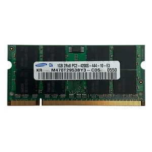Samsung M470T2953BY3-CD5 1GB PC2-4200 DDR2-533MHz CL4 200-Pin Laptop Memory RAM - Picture 1 of 6