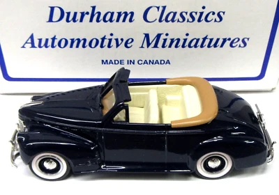 Chevy Convertible 1941 de arriba hacia abajo 1/43 Durham Classics metal blanco sin usar, en caja tr1 Foto 1 de 4