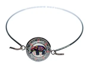 Brazalete de elefante mini pulsera cabujón elefante patrón boho étnico colorido - Imagen 1 de 4