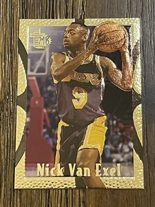 GOLD 1995 TOPPS TMB EMBOSSED PARALLEL Nick Van Exel Los Angeles Lakers #48 - Picture 1 of 8