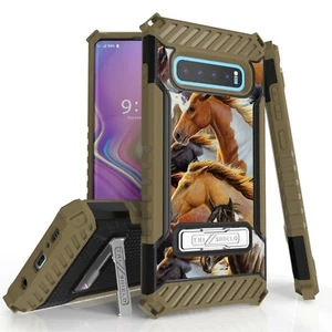 Funda de doble capa a prueba de golpes con soporte cubierta híbrida para Samsung Galaxy S10 Plus - Imagen 1 de 19