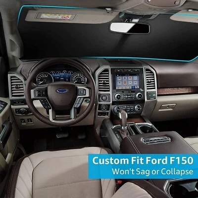 Cubierta de privacidad bloque térmico UV parabrisas para camioneta Ford F-150 2015-2020 Foto 1 de 4