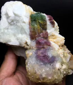 Espécimen de piedra áspera cristal turmalina color sandía natural 817 g L662 - Imagen 1 de 9