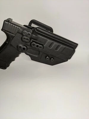 KYDEX HOLSTER COMPATIBLE WITH GLOCK 17/19 OWB BLACK - Image 1 of 3
