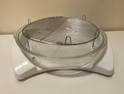 Thane Flavor Wave Deluxe Oven Clear Extender Ring, White Base, And Cooking Rack - Image 1 of 2