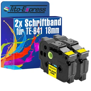 2x Schriftband für Brother TZe-641 P-Touch 1000 1000 BTS 1000 F 1005 BTS 1005 F - Bild 1 von 2