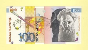 SLOVENIA SLOWENIEN 100 TOLARJEV 1992 P-25 UNC COMMEMORATIVE ISSUE 2001 - Picture 1 of 2