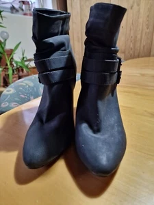 Damen Stiefeletten schwarz even&odd Gr. 42 10,5 cm Pfennig-Absatz, Stiefelchen - Bild 1 von 7