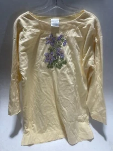 Partners By Mervyns Women's Size M 100% Cotton Long Sleeve Floral Shirt - Picture 1 of 4