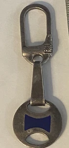 Vintage 800 Silver Keychain With Blue And Green Enamel - Picture 1 of 11