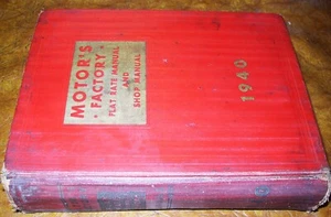1934 to 1940 Motors Factory Parts Manual & Repair Data Auburn Cord DeSoto Buick - Picture 1 of 4