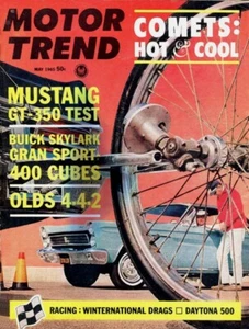 1965 Mustang Shelby GT-350, Buick GS, Olds 442, Comet, vintage 1965 Motor Trend - Foto 1 di 2