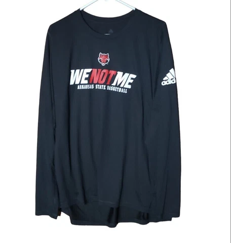 Arkansas State Red Wolves Shirt Mens 2XL XXL Black We Not Me Long Sleeve Cover