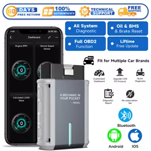 ANCEL Echo Bluetooth OBD2 Scanner All System Wireless Car Diagnostic Resets Tool - Picture 1 of 12