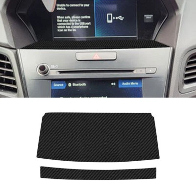 Cubierta de consola de radio interior de fibra de carbono para Acura ILX 2016-2022 Foto 1 de 4