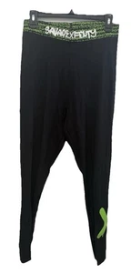 Savage X Fenty Forever Leggins 1X Black Green Logo Yoga Athleisure High Waist - Bild 1 von 6