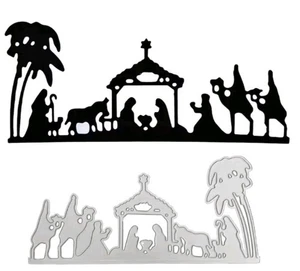 Nativity Manger Metal Cutting Die Christmas Scrapbooking Card Making Dies - Picture 1 of 3