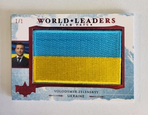 Volodymyr Zelenskyy Decisión 2020 1/1 LÁMINA ROJA LÍDERES MUNDIALES BANDERA PARCHE UCRANIA - Imagen 1 de 6