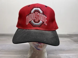 Vintage 90s Ohio State Buckeyes Snapback Logo 7 Hat Red College Embroidered Cap - Picture 1 of 10