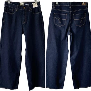 NEU JORDACHE High Rise Wide Leg Denim Jeans Größe 8 Dunkelblau Waschung Stretch - Bild 1 von 6