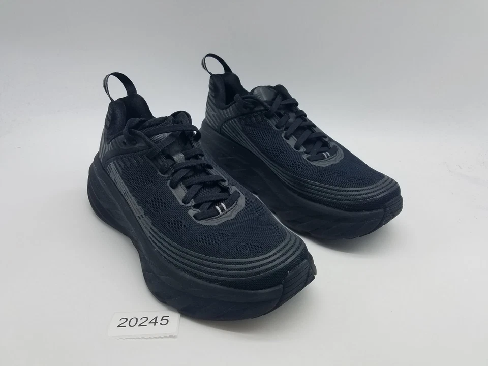 Hoka One One Bondi 6 Women's Size 8.5 D (Wide) Running Shoes Black - Image 1 of 4