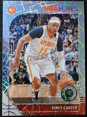 2019-20 NBA Hoops Premium Stock Vince Carter Hawks Holo Laser Prizm SP #199 - Image 1 of 2