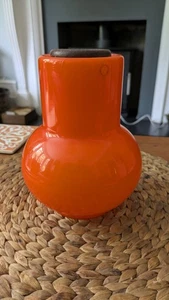 Mid Century1970s Orange Glass Lamp Shade Good Condition - Picture 1 of 11