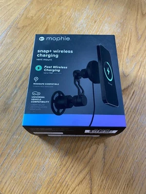 Mophie Snap carga inalámbrica montaje de ventilación para automóvil - negro Foto 1 de 4