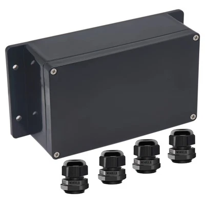 Junction Box IP65 Waterproof ABS Plastic 7.87x4.72x2.95, Fixed Ear Design  - Image 1 of 4