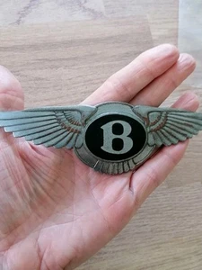 Bentley Grille Badge Emblem Flying Spur Wings Original Chrome - Picture 1 of 9