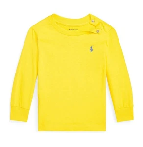 NEU Neu mit Etikett Ralph Lauren Polo Jungen gelb Baumwolle Langarm T-Shirt klassisch 3M - Bild 1 von 1