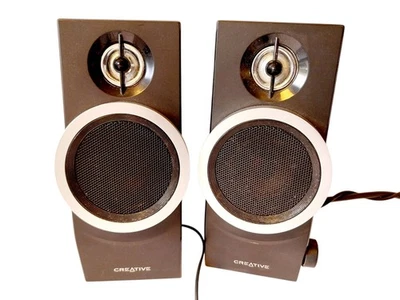 2 enceintes CREATIVE vintage circa 2000 musique music son sound - Photo 1/4