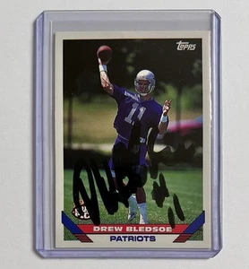 Drew Bledsoe 1993 Topps Rookie #130 Draft Pick Auto In Person Autograph Patriots - Picture 1 of 4